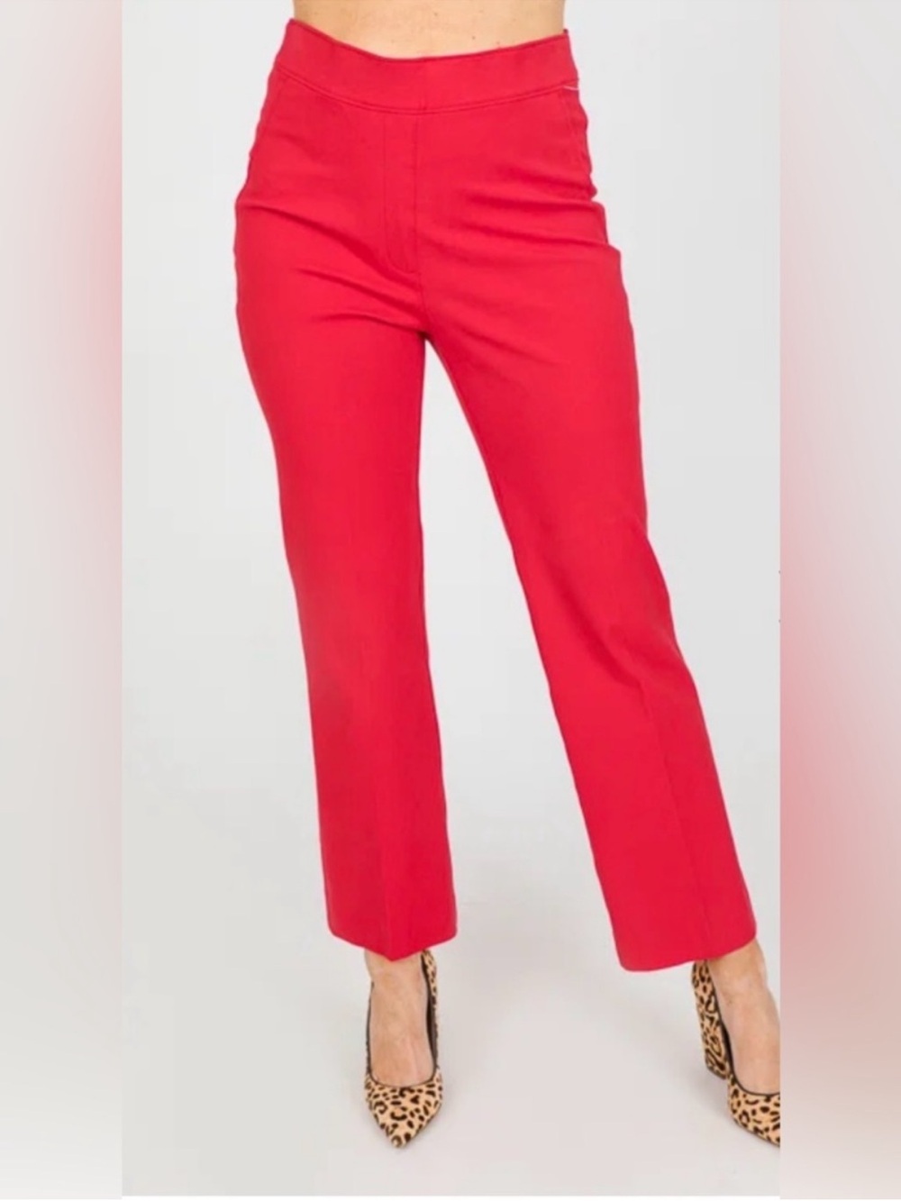 SPANX Red on the go kick flare cropped pants medium‎